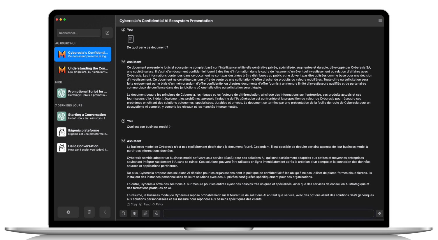 Aisance - L&#39;IA privée sur l&#39;ordinateur